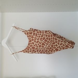 Inamorata one piece swim suit size small giraffe print BNWT